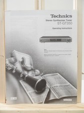 NOTICE MANUEL ORIGINAL OPERATING INSTRUCTIONS TECHNICS ST-GT350 TUNER RADIO N°2