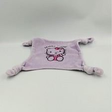 Doudou plat chat HELLO KITTY rose mauve - 5730