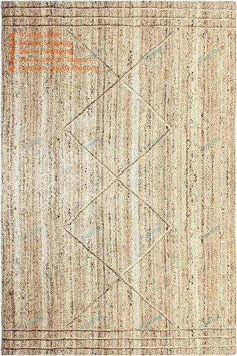 Tapis indien fait main jute - tapis,