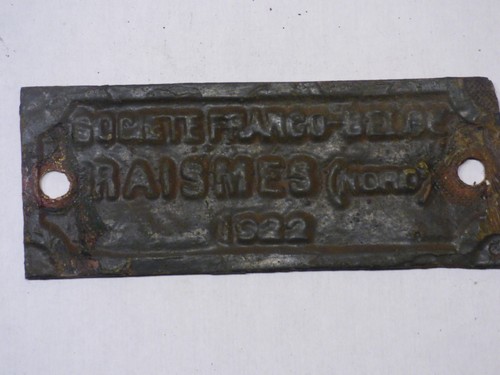 Ancienne plaque constructeur - ancienne,