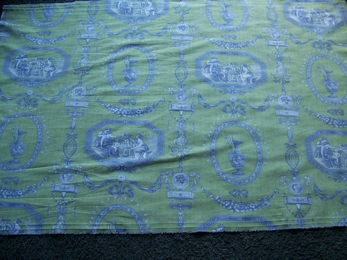 Coupon tissu cadre scenes - tissu,