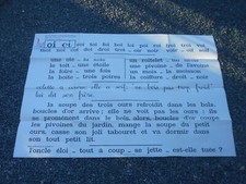 Planche Scolaire  Editions Magnard  Tableau  N°  2   ( o i ) Long 60 Cm Haut 80