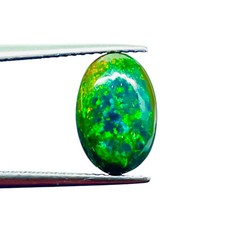 1.90 Cts Naturel Éthiopien Noir Opale 11.5x7.5mm Ovale Haut Qualité Ample Gemme