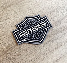 Patch HARLEY DAVIDSON écusson 10,5cm x 8.5cm thermocollant biker gris moto ?️