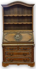 CANTERANO OU BIBLIOTHÈQUE-BUREAU. BOIS DE FRÊNE SCULPTÉ ET DORÉ. BAROQUE. XXE.