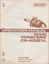 ECHO CHAIN SAW OPERATOR"S