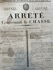 Affiche & Arrêté XVIII Eme
