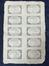 Planche De 10 Assignats De Cinq Livres