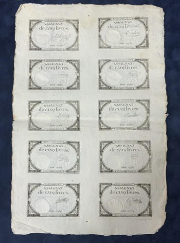 Planche assignats de - de,