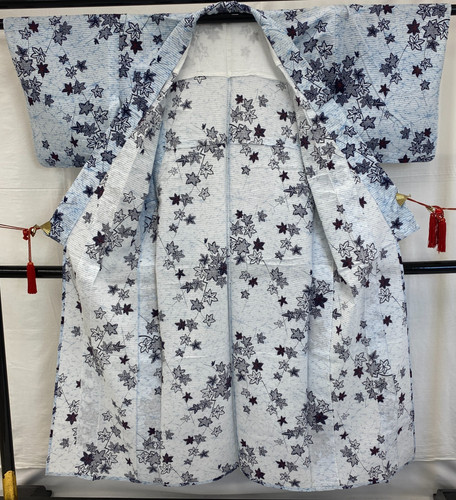 Kimono japonais vintage bleu