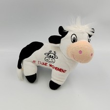 Peluche vache blanche noir Je