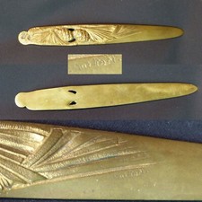 AA 1900 MARTINET joli coupe papier ouvre lettres bronze 23cm180g art nouveau  