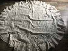 ANCIENNE COUVERTURE DESSUS DE LIT BERCEAU BEBE DENTELLE