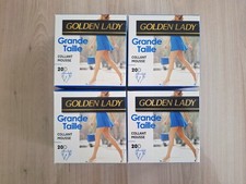 LOT DE 4 COLLANTS MOUSSE 20 DEN TAILLE 6-XXL MARQUE GOLDEN LADY