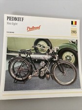 Piedboeuf moto légère 1903 carte moto de collection Atlas Belgique
