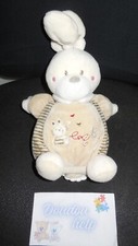 Doudou peluche lapin musical beige ABC NICOTOY
