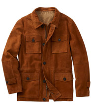 Veste en cuir marron Field