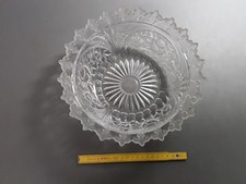 Ancienne coupe à fruits en verre sculpté vintage french antique fruits pot