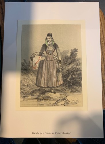 Gravure costume breton - costume, breton.femme