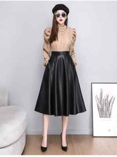 Jupe longue cuir - longue,