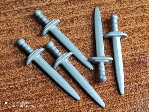 Playmobil épées grises - x5,