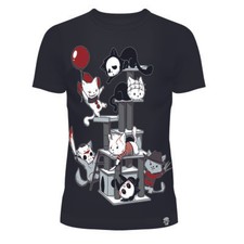 Cupcake Cult Film Horreur Chats Pennywise Hellraiser Jason T Shirt T-Hcats-Bwr