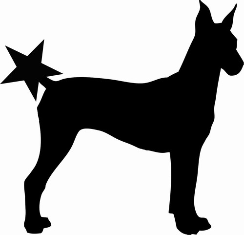 German pinscher star tail - german, on