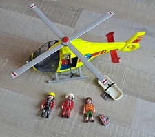 PLAYMOBIL 5428 Helicoptere Secours Jaune Montagne Pompier /bid72