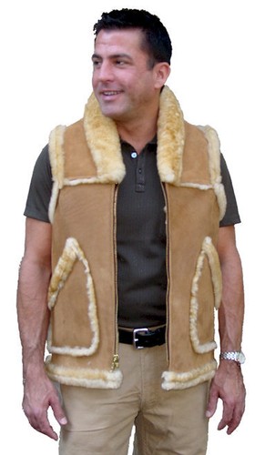 Men western collar sheepskin - men's,
