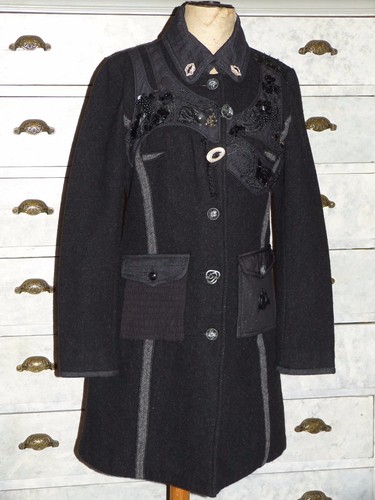 Manteau noir elisa cavaletti - noir,