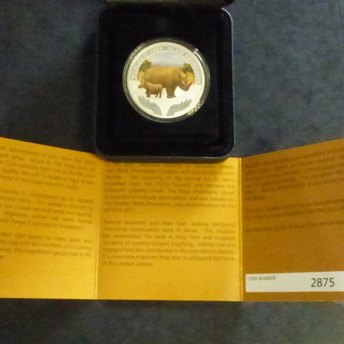 Tuvalu black rhino - rhino, proof