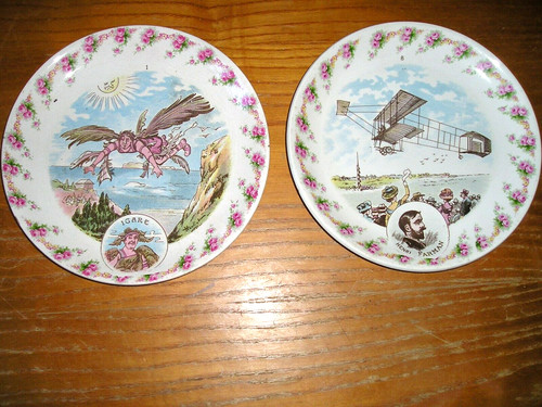 Paire assiettes parlantes - paire, d'