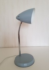 Lampe de bureau, table, chevet, déco gris métallique. Tige flexible 