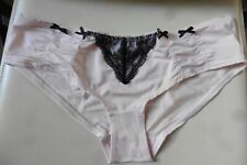 Slip Culotte femme C&A Lingerie rose satiné noeuds dentelle noire Taille 38-40