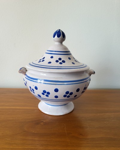 Ancien pot couvert bouillon - couvert,