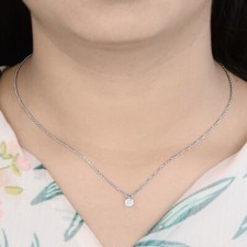 Pendentif Collier Solitaire En