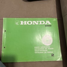 Catalogue pieces Rechanges Parts List HONDA G300 1978 Anglais Français Allemand