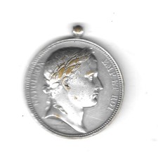 MEDAILLE EN BRONZE ARGENTE DE