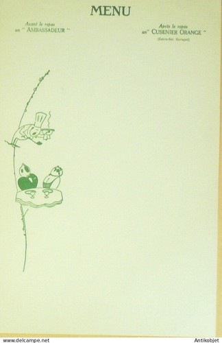 Menu illustré vierge
