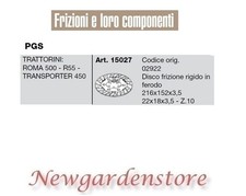 Disque embrayage 15027 - disque, pgs