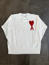 Pull Ami Paris Blanc Cœur