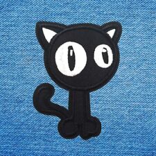 Patch Écusson Chat noir (Réf b) - Thermocollant
