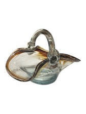 Grand panier en verre soufflé