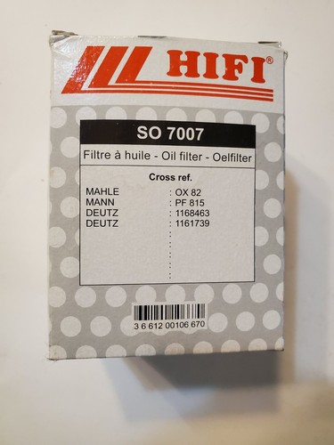 Filtre huile hifi 7007 - filtre,