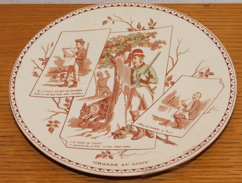 Ancien assiette faienceries - ancien, de