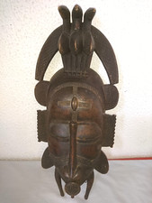 ANCIEN BEAU MASQUE 3 OISEAUX