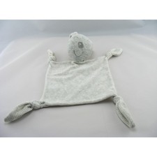 Doudou plat lapin gris rayé