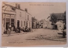 Ville sur Terre (Aube) - Rue de Bar sur Aube - Café de la Fontaine tenu par Pins
