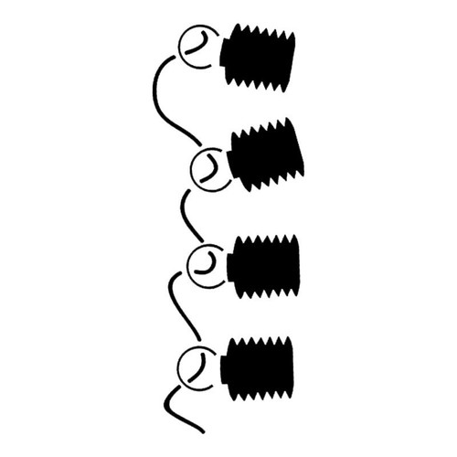 Pochoir motif guirlande - pochoir,