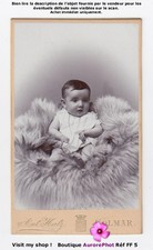 BÉBÉ, ENFANT SUR COUSSIN DE FOURRURE, CDV HATZ à COLMAR -FF5